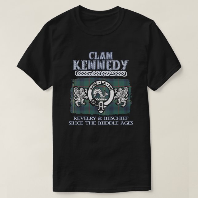 Clan Kennedy Wappen Schottischer Clans Schottische T-Shirt (Design vorne)