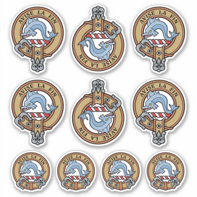 Clan Kennedy Wappen Sticker Set (Vorderseite)