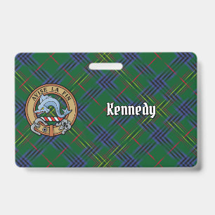 Clan Kennedy Wappen über Tartan Ausweis