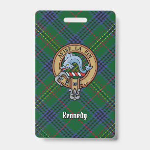Clan Kennedy Wappen über Tartan Ausweis