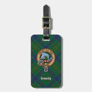 Clan Kennedy Wappen über Tartan Gepäckanhänger