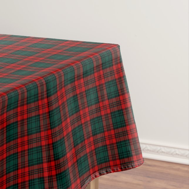 Clan Kerr Red and Forest Green Scottish Tartan Tischdecke (Beispiel)