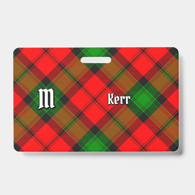 Clan Kerr Tartan Ausweis (Vorderseite)