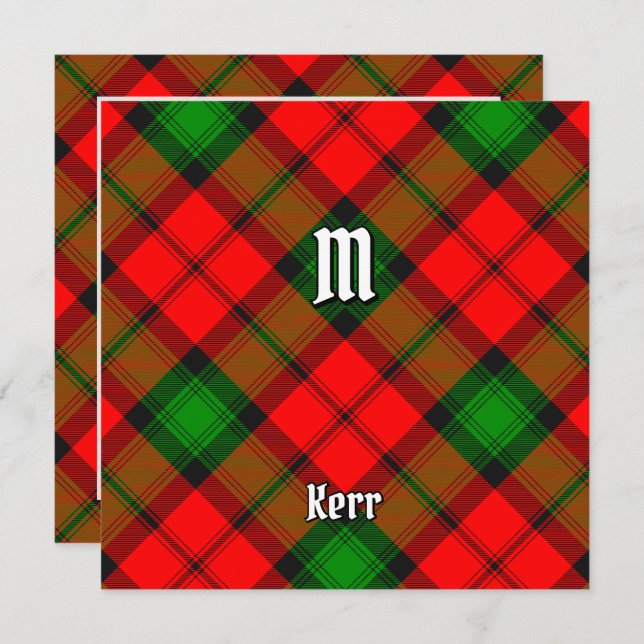 Clan Kerr Tartan Einladung (Vorne/Hinten)