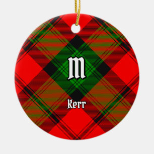 Clan Kerr Tartan Keramik Ornament