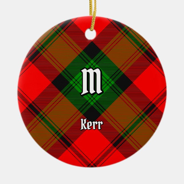 Clan Kerr Tartan Keramik Ornament (Vorne)