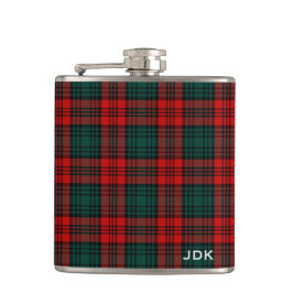 Clan Kerr Tartan Mit Monogramm Flachmann