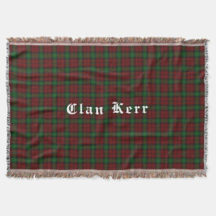 Clan Kerr Tartan Throw Blanket Decke