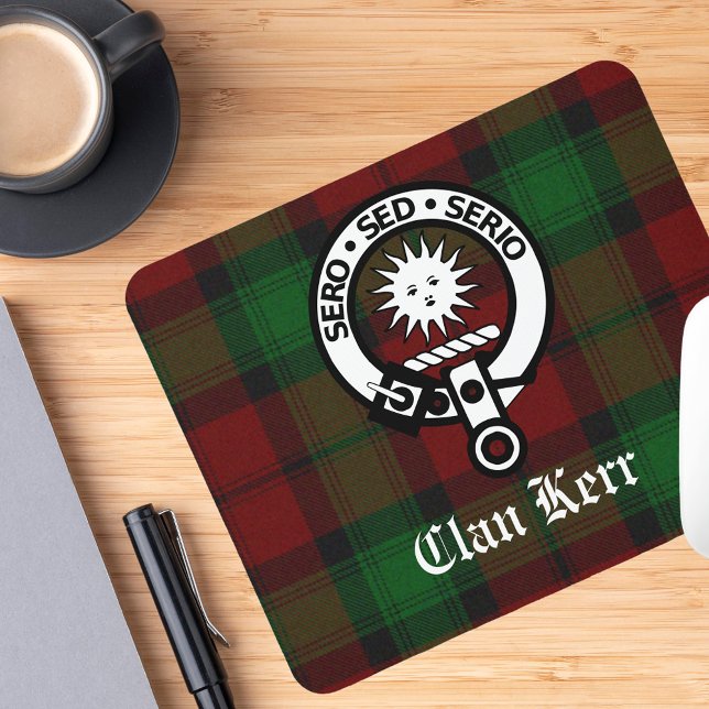 Clan Kerr Wappen Abzeichen Tartan Mousepad (Von Creator hochgeladen)