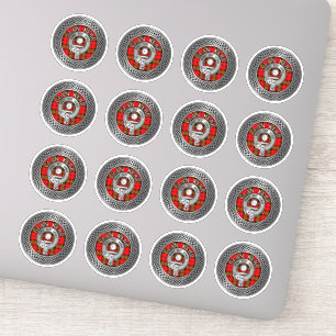 Clan Kerr Wappen & Tartan Knot Aufkleber