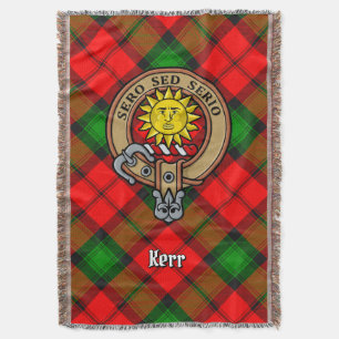 Clan Kerr-Wappen über Tartan Decke