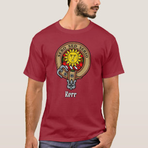 Clan Kerr Wappen über Tartan T-Shirt