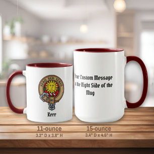 Clan Kerr Wappen über Tartan Tasse