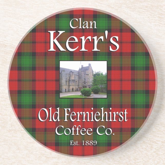 Clan Kerr's Old Ferniehirst Coffee Co. Untersetzer (Vorne)