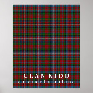 Clan Kidd Colors of Scotland Tartan Poster