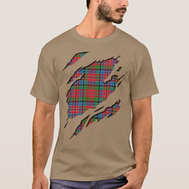 Clan Kidd Tartan-karierte Effekte T-Shirt (Vorderseite)
