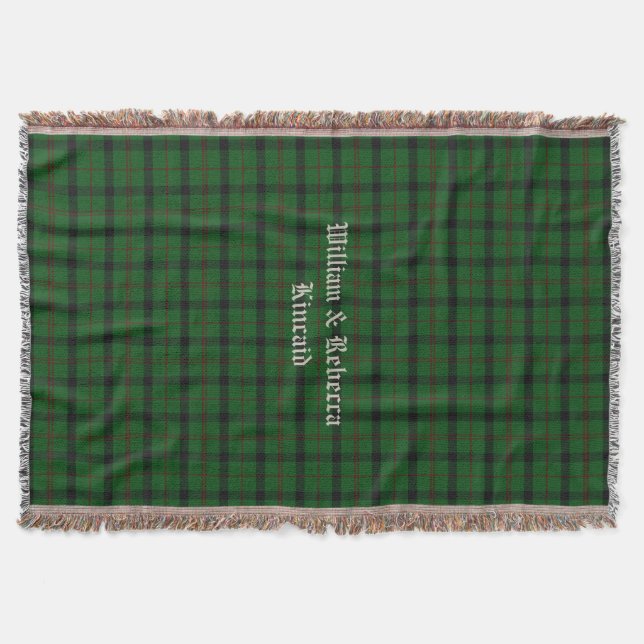 Clan Kincaid Tartan Kariertes Custom Throw Blanket Decke (Vorderseite)