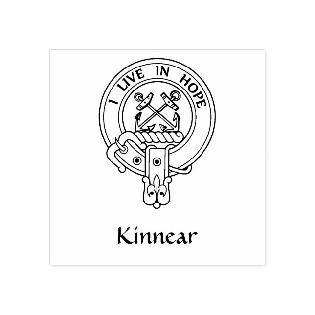 Clan Kinnear Wappen Gummistempel (Prägung)