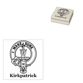 Clan Kirkpatrick "I MAKE SURE" Wappen Rubber Brief Gummistempel