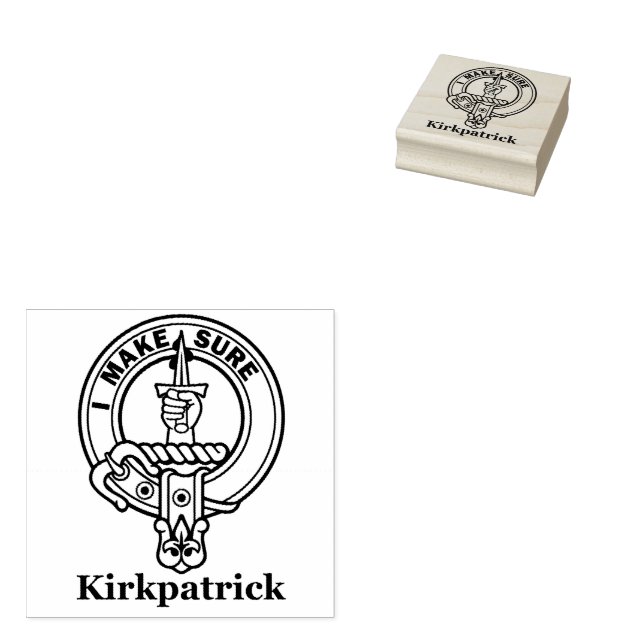 Clan Kirkpatrick "I MAKE SURE" Wappen Rubber Brief Gummistempel (Stempel)