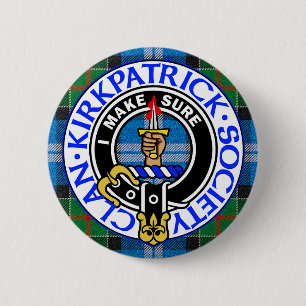 Clan Kirkpatrick Society Tartan-Abzeichen Button