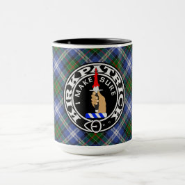 Clan Kirkpatrick Society tartan Tasse