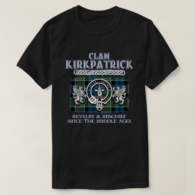 Clan Kirkpatrick Wappen Schottischer Klan T-Shirt (Design vorne)