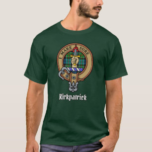 Clan Kirkpatrick Wappen über Tartan T-Shirt