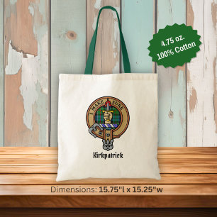Clan Kirkpatrick-Wappen über Tartan Tragetasche