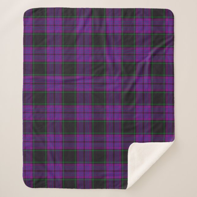 Clan Laird Tartan Kariert Sherpadecke (Vorderseite)