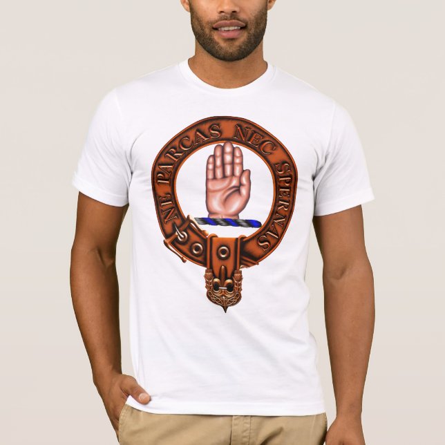 Clan Lamont Familienwappen und Targe T-Shirt (Vorderseite)