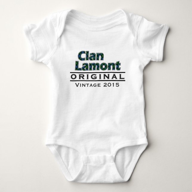 Clan Lamont Vintag anpassen Baby Strampler (Vorderseite)