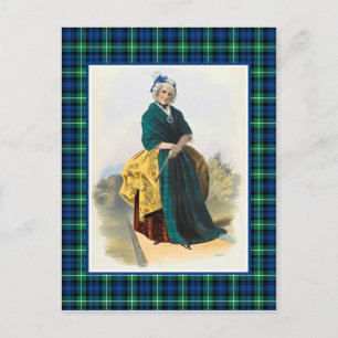 Clan Lamont Vintage-Illustration Tartan-Rahmen Postkarte