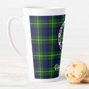 Clan Lamont Wappen Abzeichen und Tartan Milchtasse