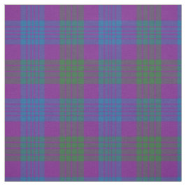 Clan Lang Tartan Lila, grün und blau Kariert Stoff