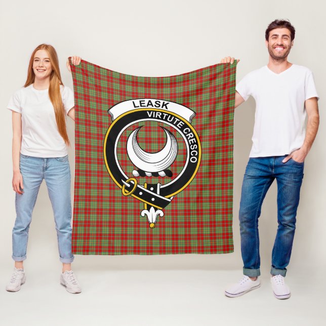 Clan leask Modern Tartan Kariert Fleecedecke (Beispiel)