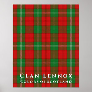 Clan Lennox Colors of Scotland 2 Tartan Kariert Poster