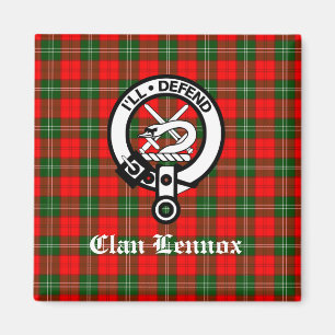 Clan Lennox Wappen Abzeichen & Tartan Magnet