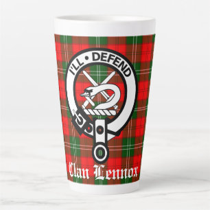 Clan Lennox Wappen Abzeichen & Tartan Milchtasse