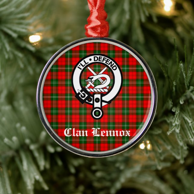 Clan Lennox Wappen Abzeichen & Tartan Ornament Aus Metall (Baum)