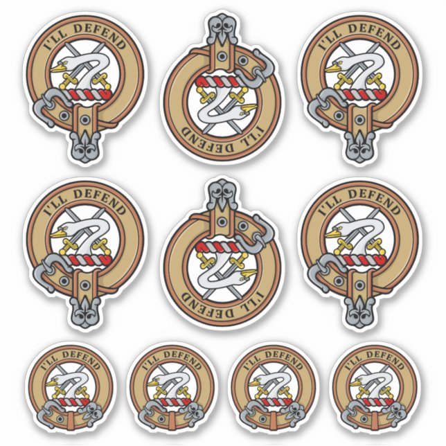 Clan Lennox Wappen Sticker Set (Vorderseite)