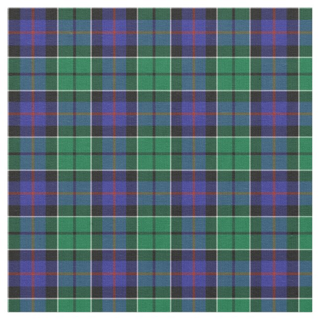 Clan Leslie Hunting Tartan Stoff (Nahaufnahme)