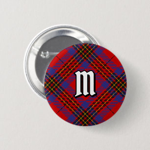 Clan Leslie Red Tartan Button
