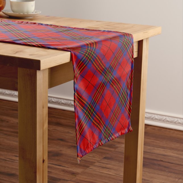 Clan Leslie Red Tartan Großer Tischläufer (Beispiel)