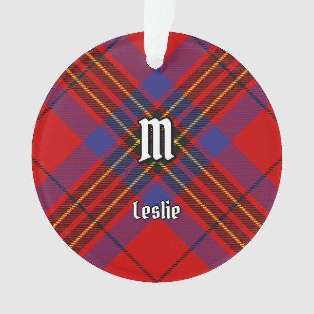 Clan Leslie Red Tartan Ornament (Vorderseite)