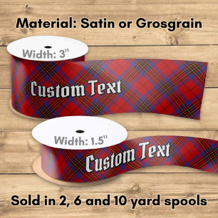Clan Leslie Red Tartan Satinband