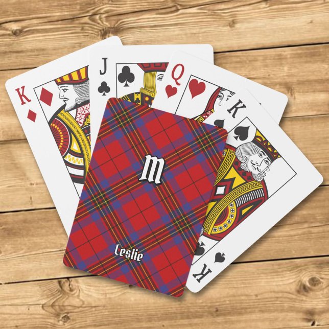 Clan Leslie Red Tartan Spielkarten (Von Creator hochgeladen)