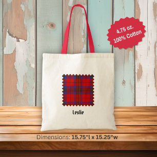 Clan Leslie Roter Tartan Tragetasche