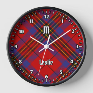Clan Leslie Roter Tartan Uhr