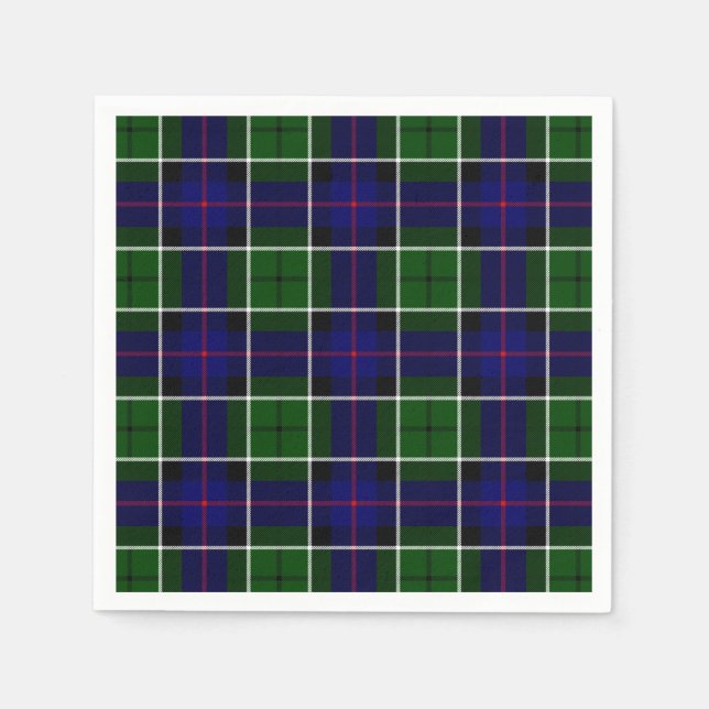 Clan Leslie Tartan Serviette (Vorderseite)